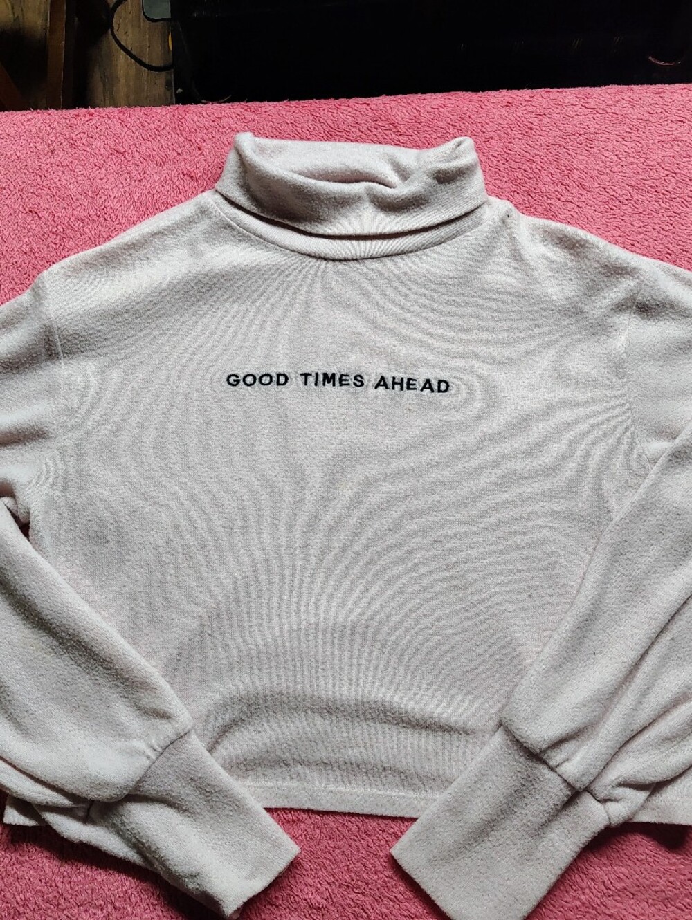 Good Times Ahead Cowl Neck Sweater - Cream